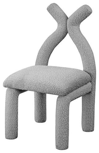 Xena Boucle Fabric Upholstered Accent/Dining Chair, Grey