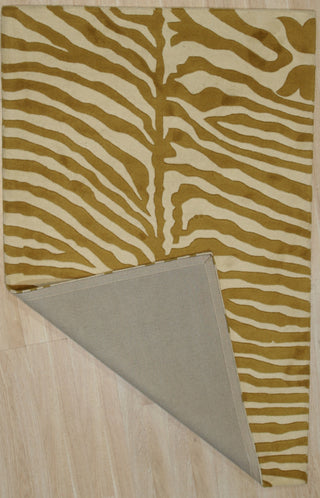 GOLD Transitional Stripe Modern Tufted Area Rug