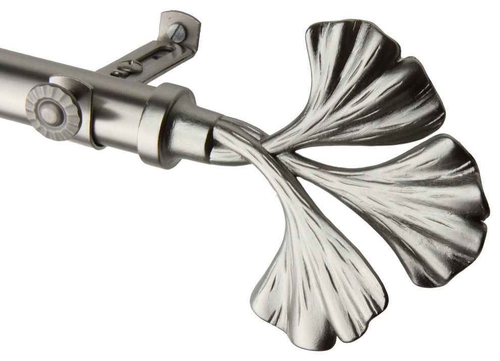Florence 13/16" 6-Sided Bay Window Curtain Rod, Satin Nickel