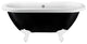 59" Streamline N1120WH-WH Clawfoot Tub and Tray With External Drain