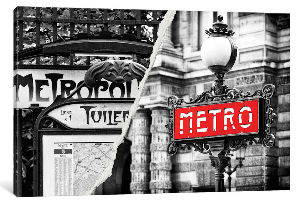 "Dual Torn Series Paris Metro" by Philippe Hugonnard, 26x18x1.5