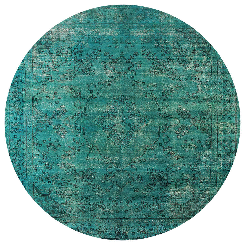 Ahgly Company Indoor Round Mid-Century Modern Area Rugs, 4' Round