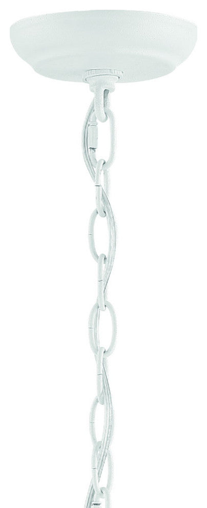 Broche 4 Light Matte White Chandelier