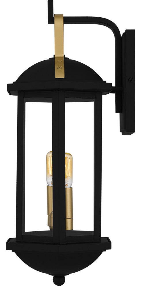 Quoizel CFD8408 Crestfield 2 Light 20" Tall Outdoor Wall Sconce - Matte Black