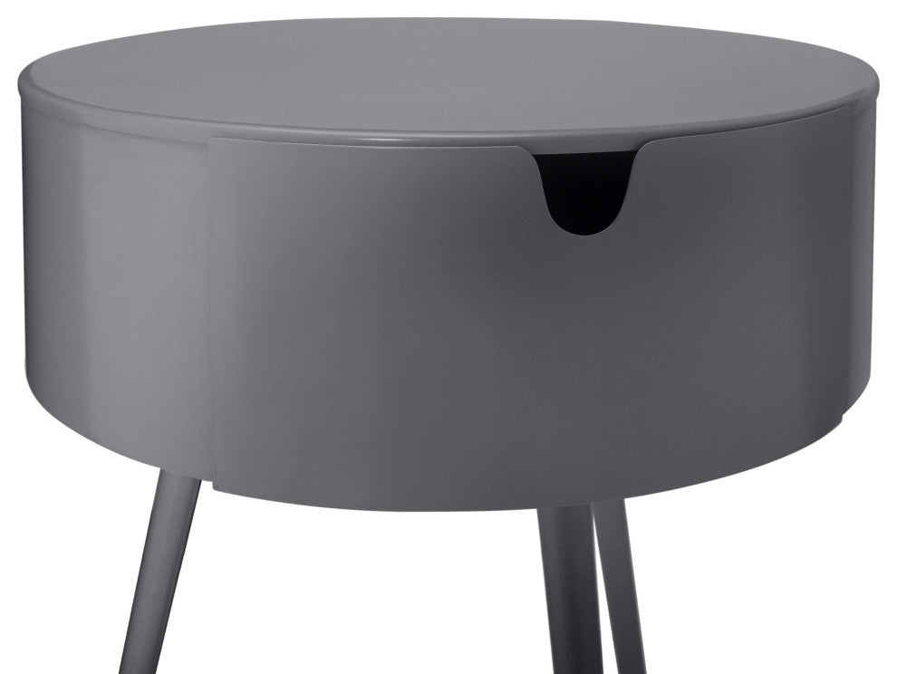 Bali Metal Side Table/Nightstand, Gray