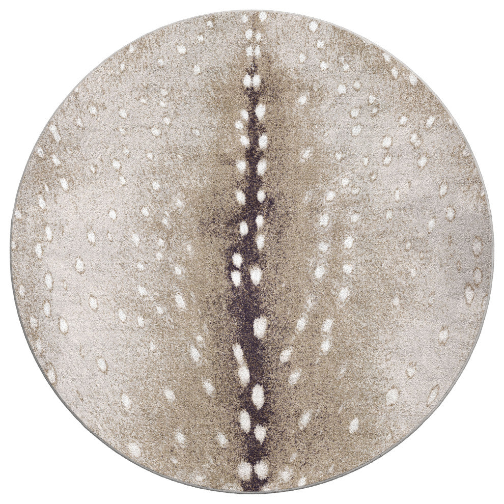 Spotted Hide, Gray, 8' Round