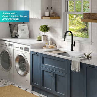 Bellucci Workstation 33" Undermount Granite Kitchen Sink, Garbage Disposal