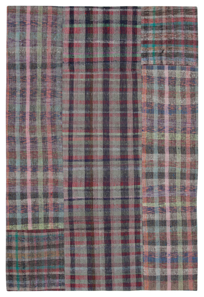 Rug N Carpet - Handmade Anatolian 6' 8'' x 9' 10'' Tribal Patchwork Kilim Rug