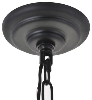 Matte Black Finish 8-Light Pendant