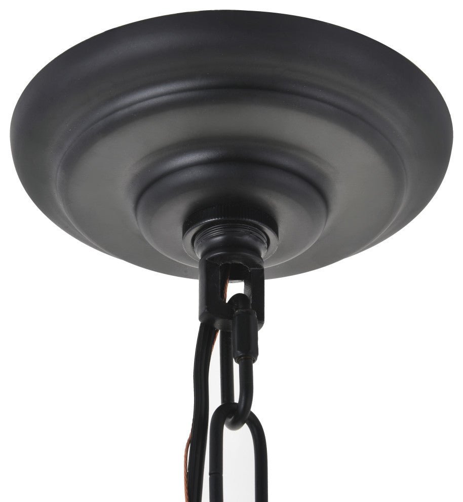 Matte Black Finish 8-Light Pendant