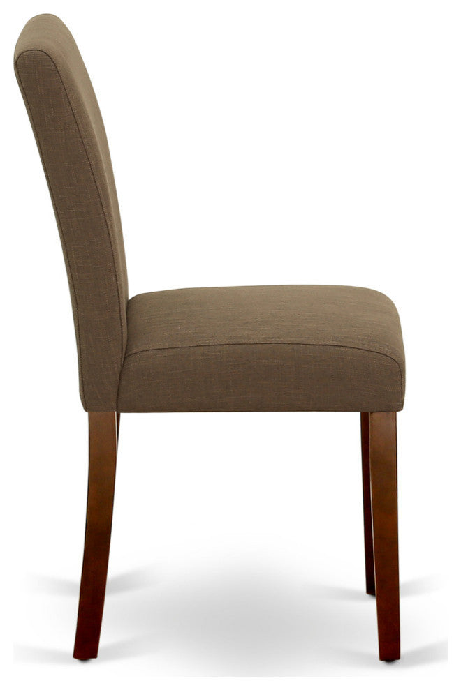 3Pc Rectangular 42/54" Table, 12, Leaf, Two Parson Chair, Mahogany Leg, Coffee