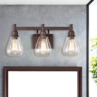 CHLOE Lighting HUDSON Transitional 3-Light Oil Rubbed Bronze Bath Fixture