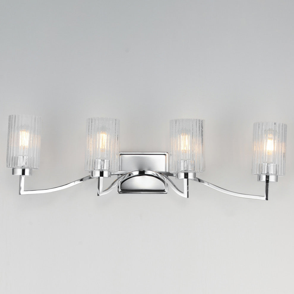 Maxim 21374 Rigata 4 Light 33"W Vanity Light - Satin Champagne