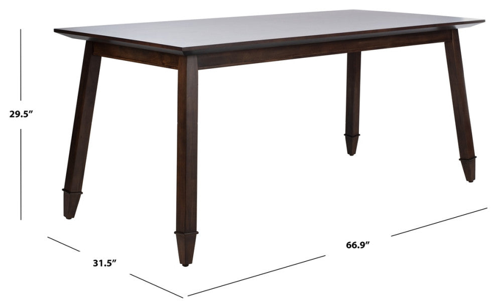 Safavieh Brayson Rectangle Dining Table, Walnut