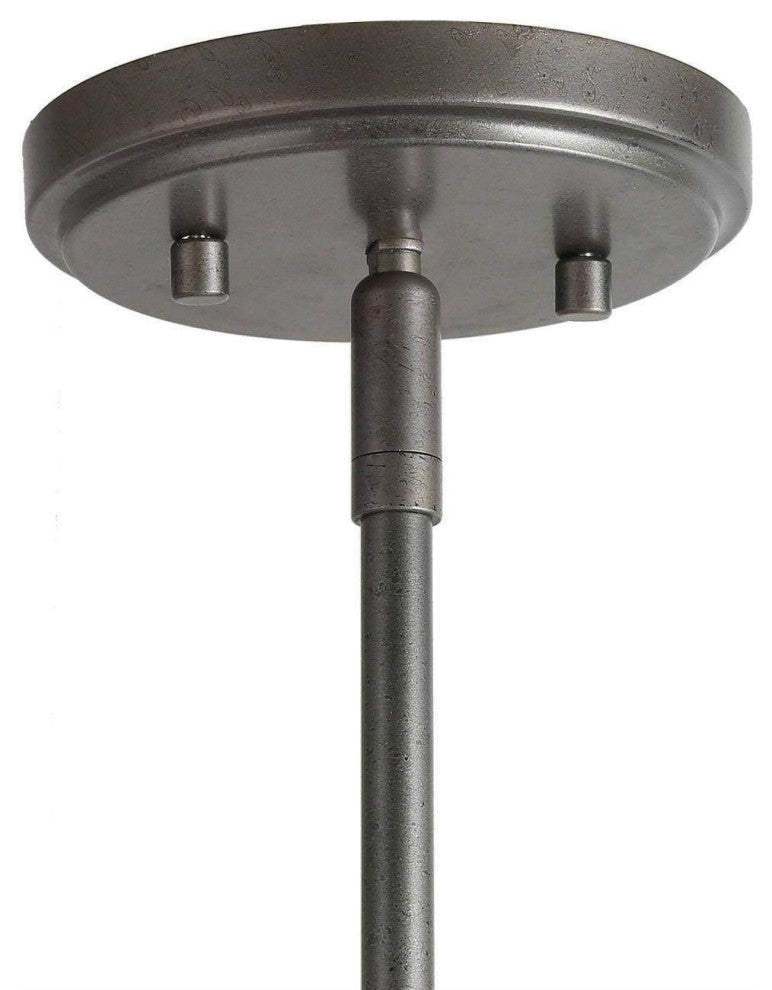 LALUZ 1-Light Antique Brown Wood and Clear Glass Mini Lantern Pendant Lighting