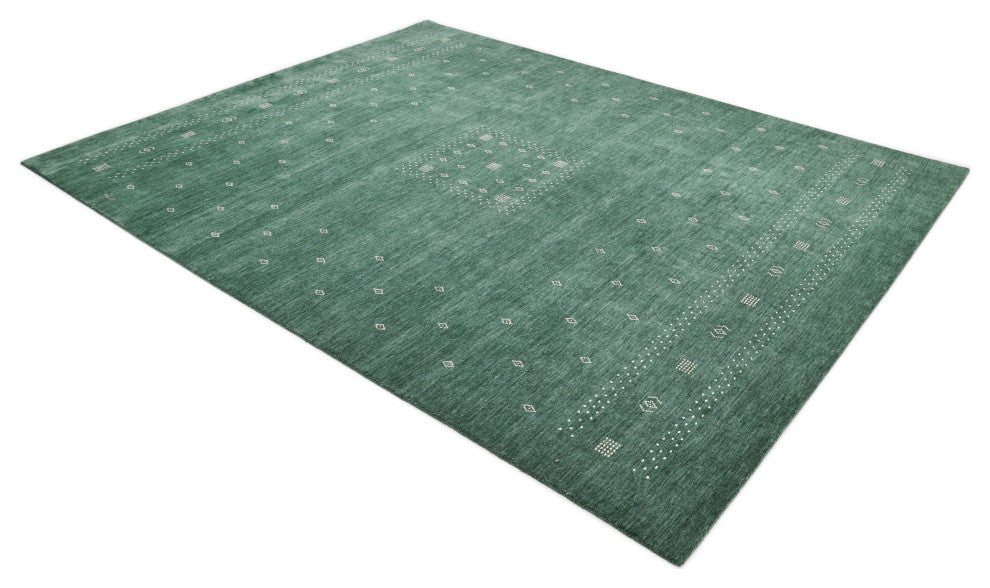 Simi One-of-a-Kind Handmade Area Rug Green, 8' 0'' x 10' 0''