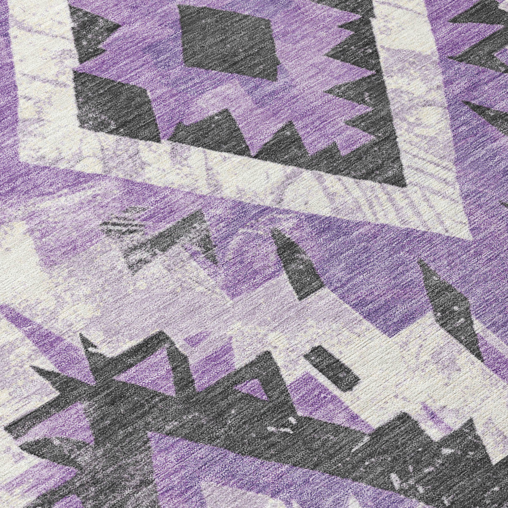 Machine Washable Indoor/Outdoor Chantille ACN1878 Purple 2'6" x 3'10" Rug