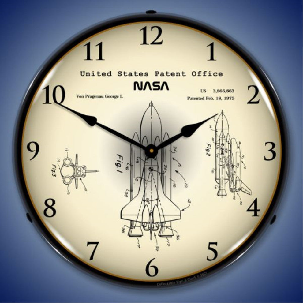 2103220 NASA Space Shuttle 1975  Patent Clock