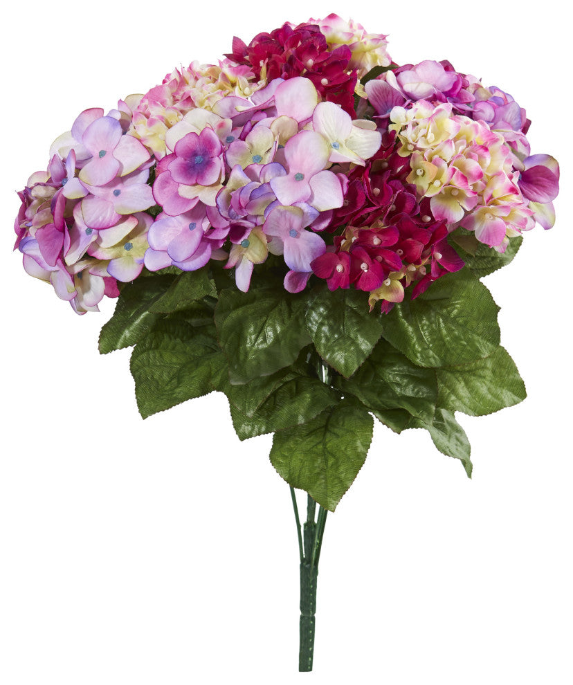 19" Hydrangea Artificial Plant, Set of 3
