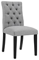 Modern Light Gray Duchess Fabric Dining Chair