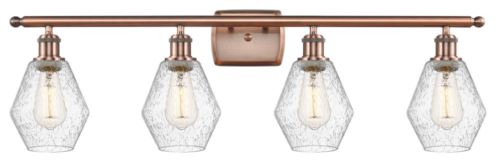 Innovations 516-4W-AC-G654-6 4-Light Bath Vanity Light, Antique Copper