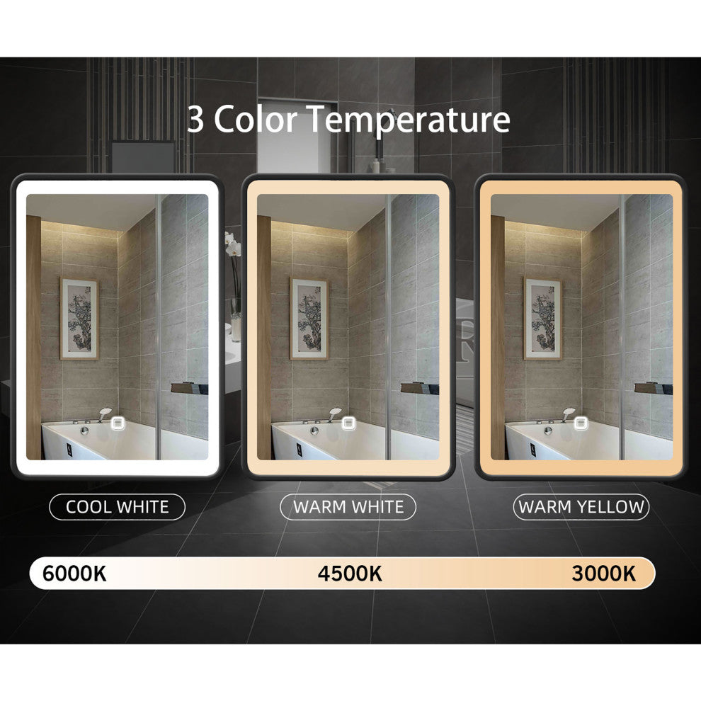 Aluminum Surface Mounted LED Medicine Cabinet, Doors and Shelves, 28" X 20"