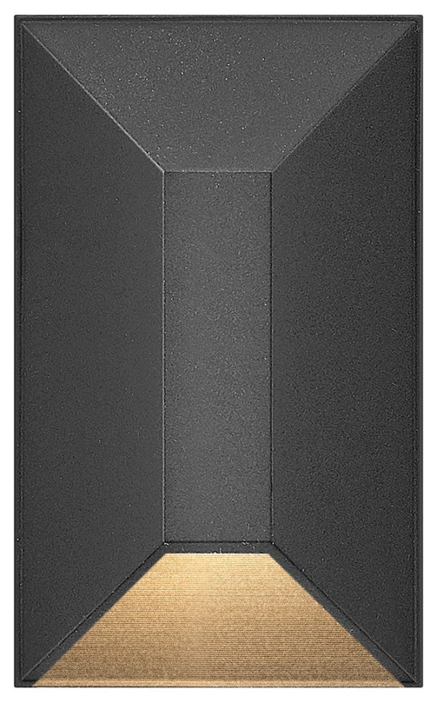 Hinkley Nuvi Small Rectangular Deck Sconce, Black