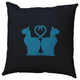 Halloween Cats Accent Pillow, Unreal Teal, 18"x18"