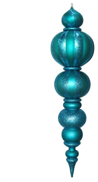 48" Oversized Aqua Shatterproof Finial