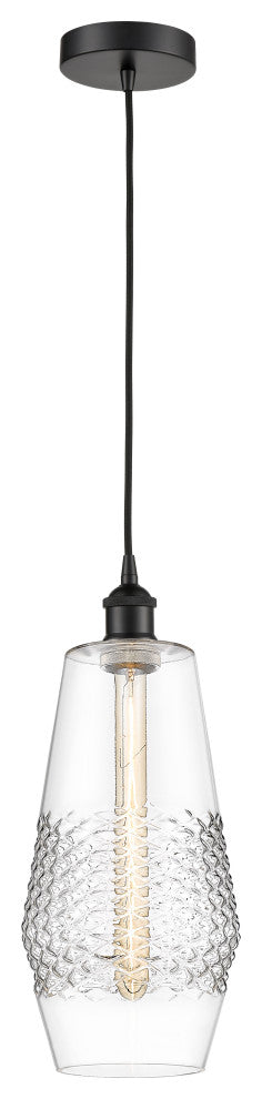 Innovations 616-1P-BK-G682-7 1-Light Mini Pendant, Matte Black