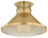 Hudson Valley Lighting Highclere Flush Mount By Mark D. Sikes, Aged Brass