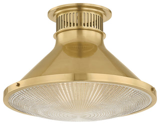 Hudson Valley Lighting Highclere Flush Mount By Mark D. Sikes, Aged Brass