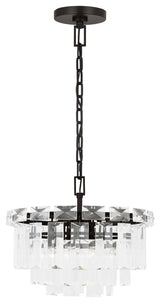 Arden Glam 4-Light Indoor Small Chandelier, Aged Iron