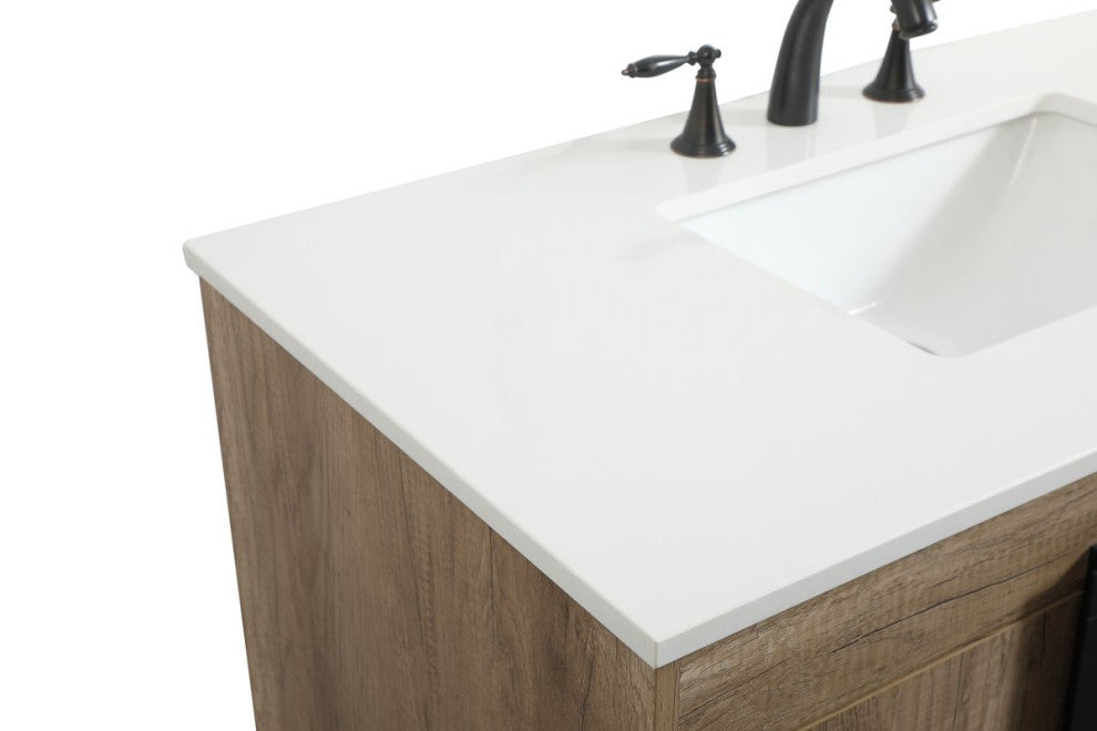 Home Living 22" Modern Natural Oak-Light Bathroom Vanity