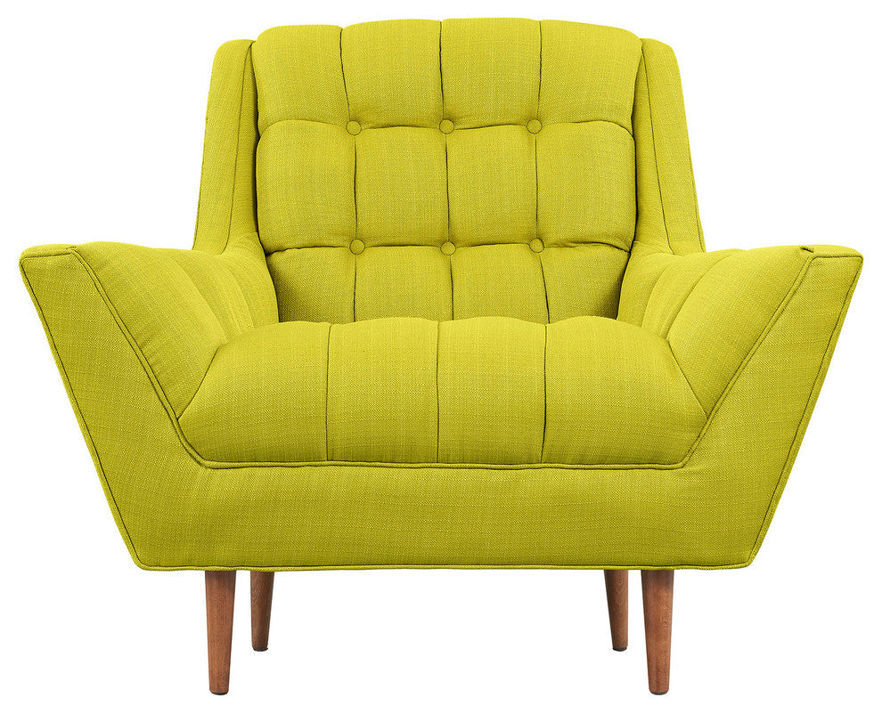 Modern Contemporary Fabric Armchair , Green, Fabric