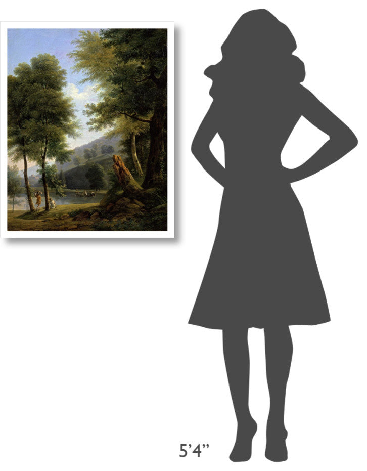 "Idyllic Landscape (Paysage Idyllique)" Paper Art, 26"x32"