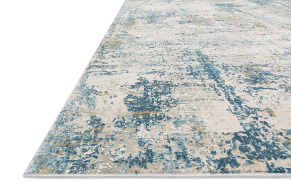 Sienne Rug, Gray and Blue, 2'7"x12'