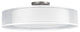 Cortez 18" LED Semi-Flush, Satin Nickel Metal, White/White Shade