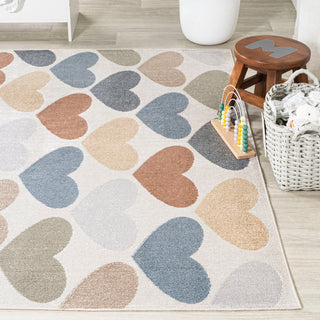 Dila Modern Hearts Machine-Washable Area Rug, 5 X 8