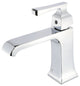 Fine Fixtures Arched Square Single Hole Bathroom Faucet, Polished Chrome