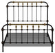 Benzara BM131756 Transitional Queen Metal Bed, Black and Gold
