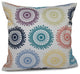 Groovy , Geometric Print Pillow, Teal, 26"x26"