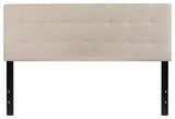 Bedford Tufted Upholstered Queen Size Headboard, Beige