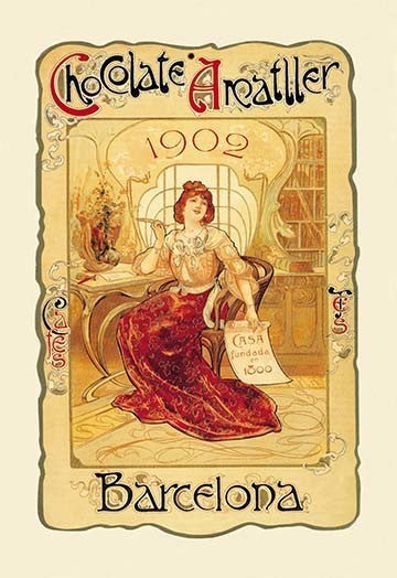 Chocolate Amatller: Barcelona, 1902- Canvas Poster 20" x 30"