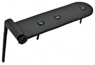 Black Shutter Gate Strap Hinge 4" L Galvanized Steel Wrought Iron Pack of 3
