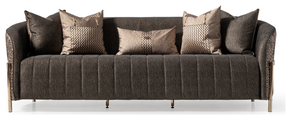 Lisbon Sofa, Onyx/Gold