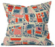Holli Zollinger Paris Map Blue Outdoor Throw Pillow