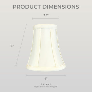 Royal Designs True Bell Basic Lamp Shade, Flame Clip Fitter, Eggshell, Set of 2