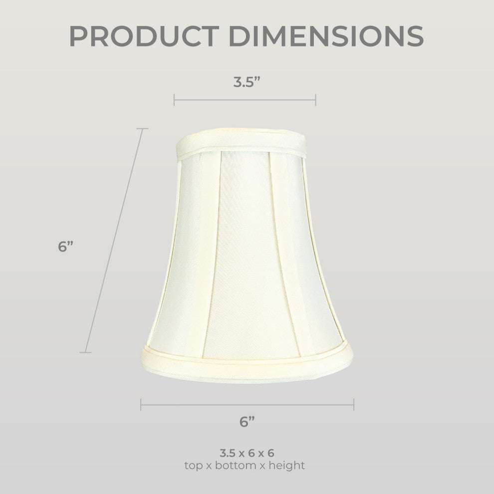 Royal Designs True Bell Basic Lamp Shade, Flame Clip Fitter, Eggshell, Set of 2