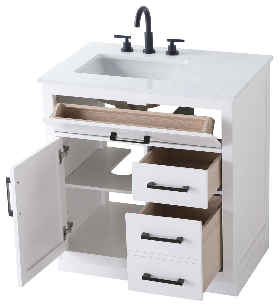 Home Living 32" Single Bathroom Vanity, White
